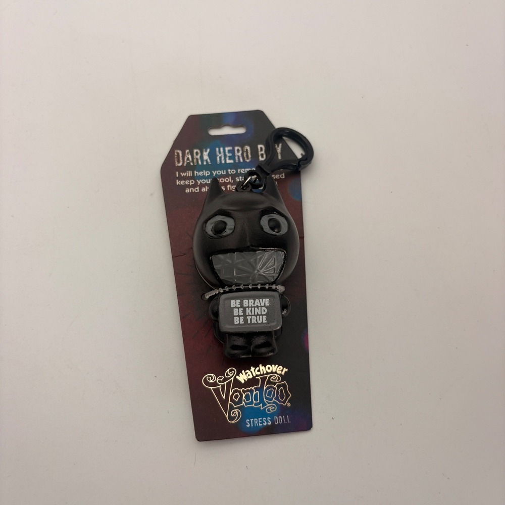 Watchover Voodoo Stress Doll Dark Hero Boy Black Keychain Ref 78 Be Brave Kind